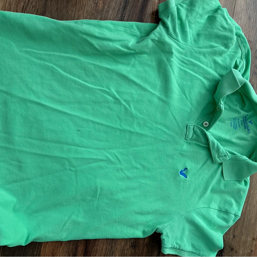 American Eagle Outfitters Green Polo Shirt Classic Style